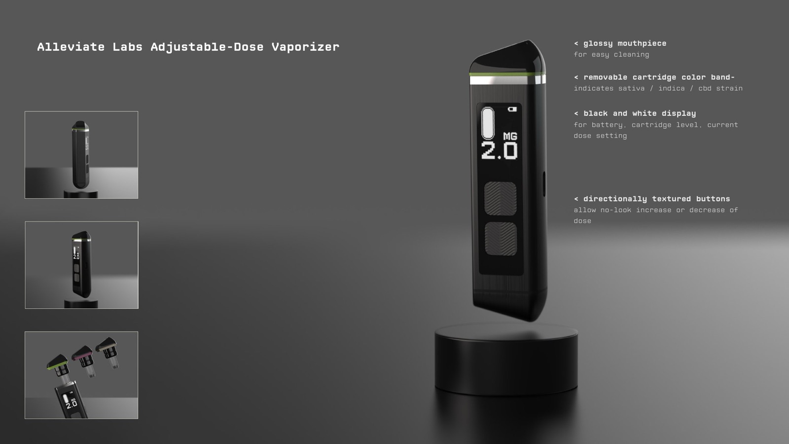 Precision dosing vaporizer render